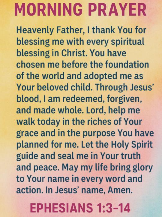 God,s blessing in Christ a prayer of heart 