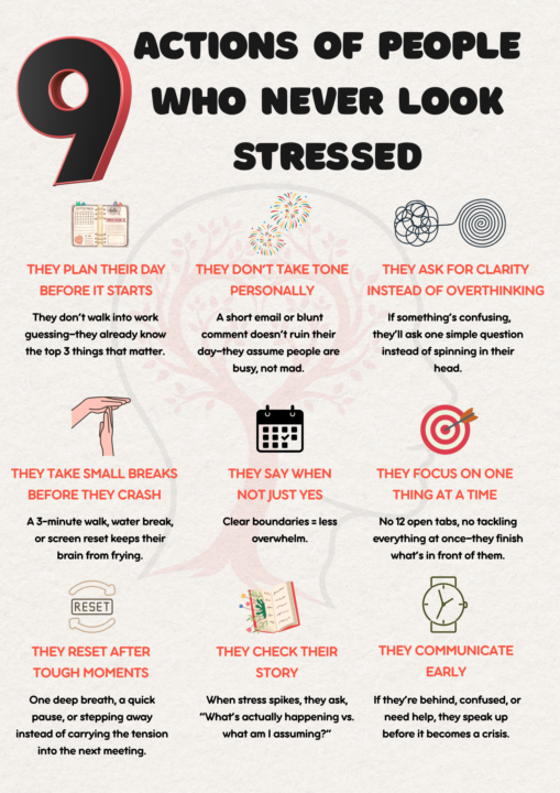 9 Actions of People Who Don't Look Stressed