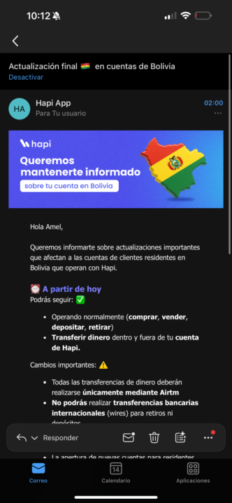 RESTRICCIONES HAPI BOLIVIA