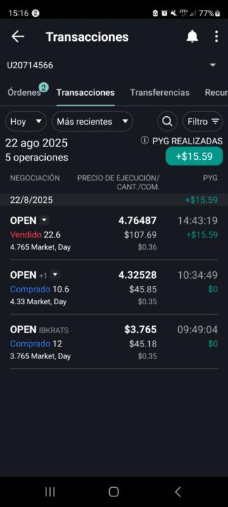 Ganancias en $OPEN