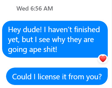 I just licensed a webinar in 8 lines in a DM