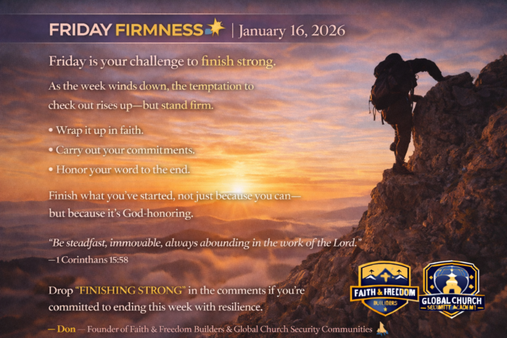 FRIDAY FIRMNESS ⭐ | January 16, 2026