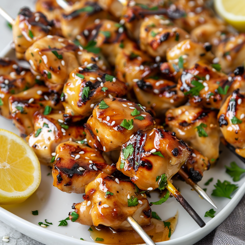 Recipe: Honey Garlic Chicken Skewers 