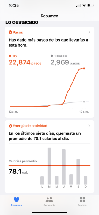 Mi objetivo era caminar 10,000 pasos 