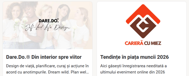 Ateliere înregistrate DISPONIBILE în Classroom/bibliotecă