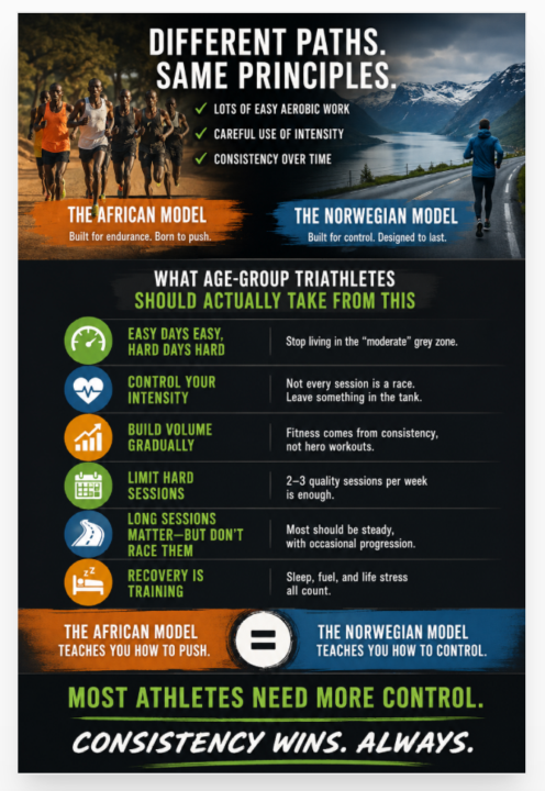 African marathoners vs Norwegian method