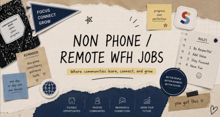 NON PHONE / REMOTE WFH JOBS