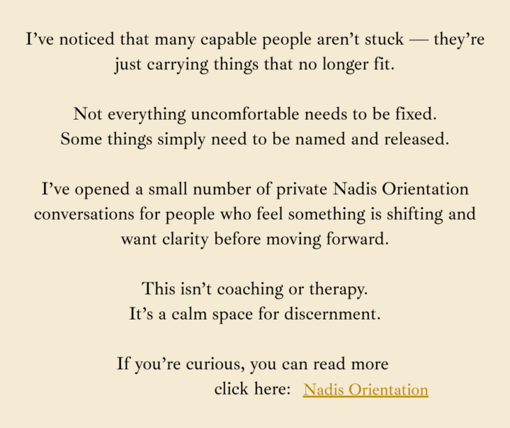 A Moment of Orientation