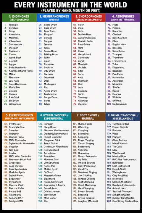 World instruments list 