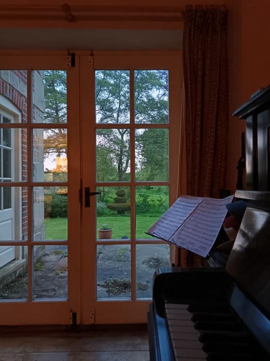 New place with a piano