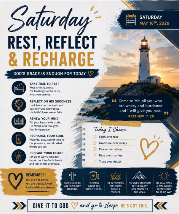 SATURDAY — REST, REFLECT & RECHARGE 🙏