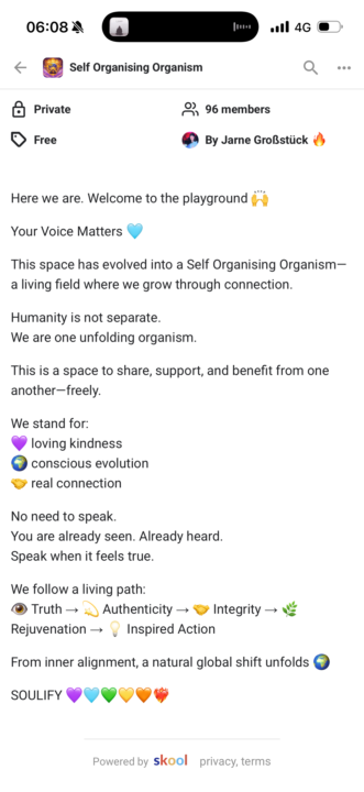 Join Self Organising Organism 