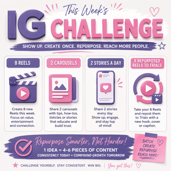 🚨 INSTAGRAM CHALLENGE! Prepare to start next week🚨