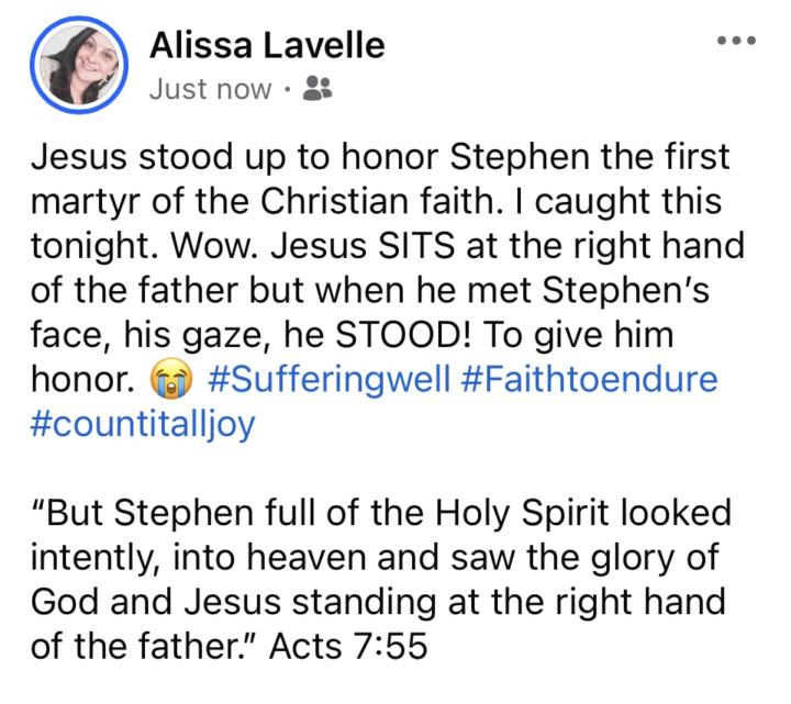 Sharing here. It’s an honor to partake in the suffering of Christ. 