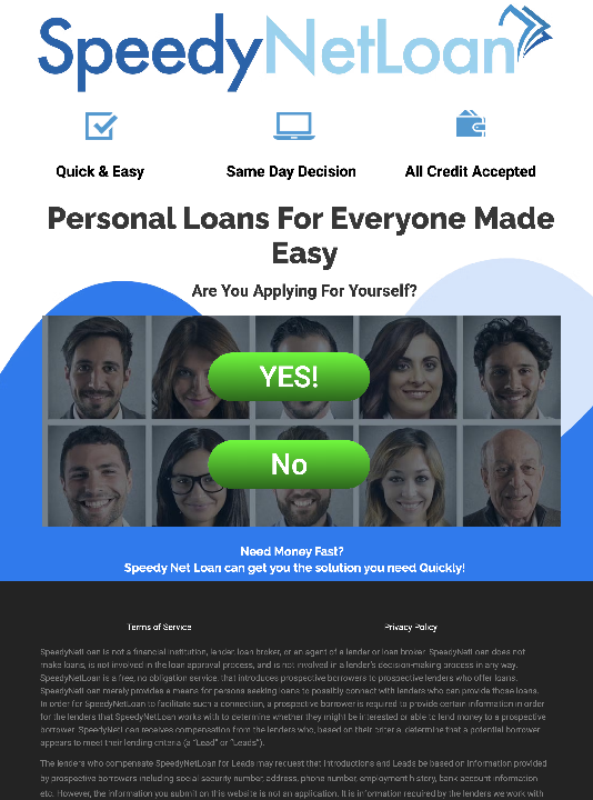 Want a Speedy Net Loan Lander?