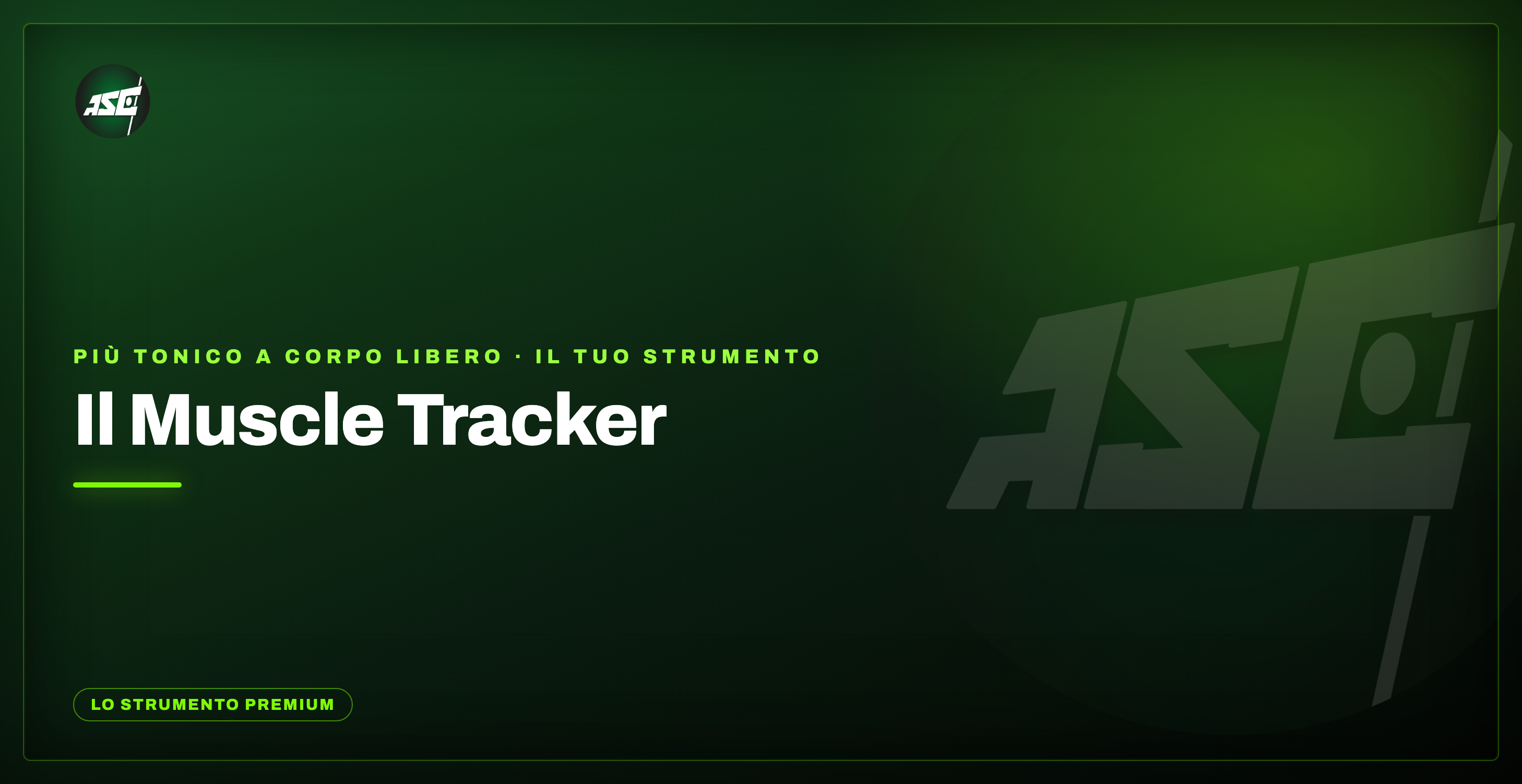 🚀 Il Muscle Tracker — Il Tuo Strumento