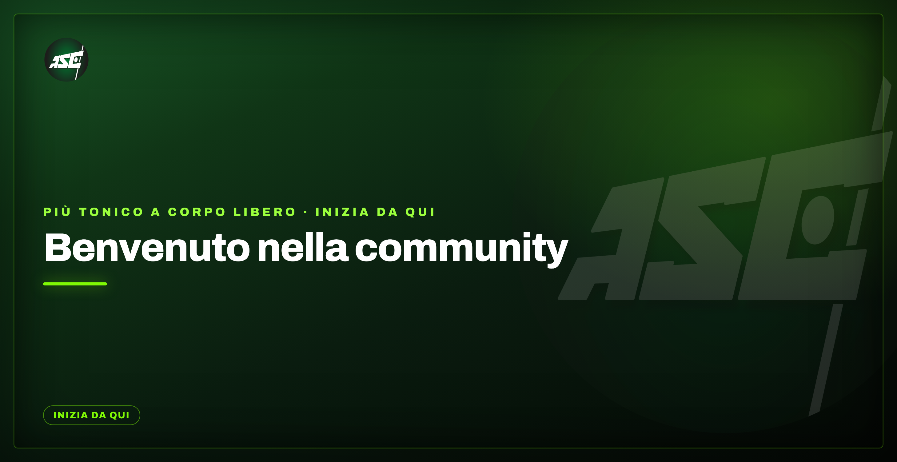 Benvenuto Nella Community
