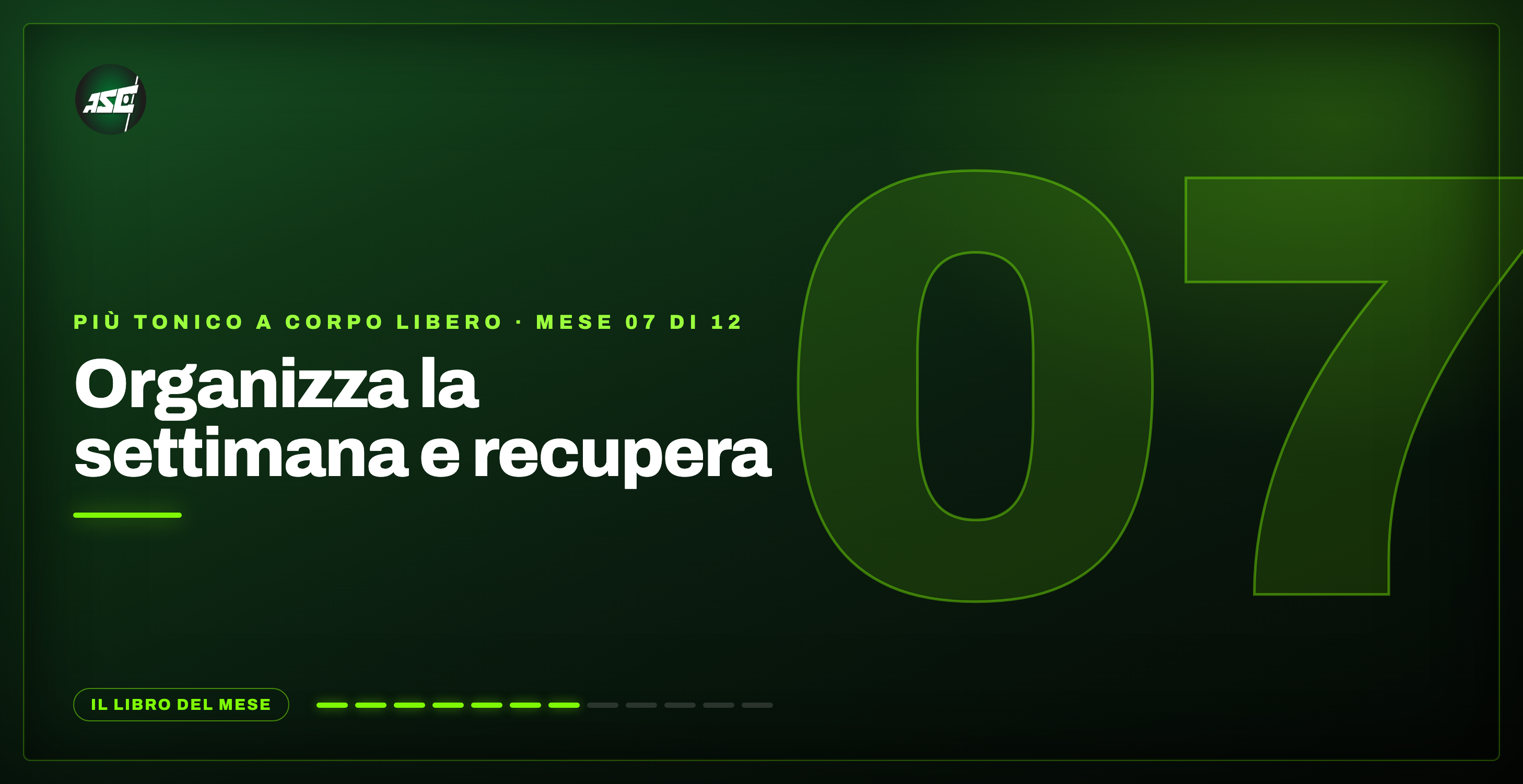 Mese 7 – Organizza il Tuo Microciclo e Recupero