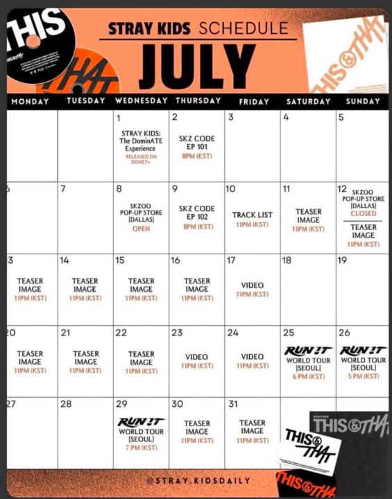 Stray Kids -- This & That Pre Release Schedule 