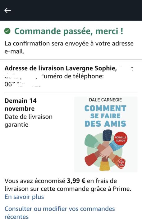 Commande faite 💪