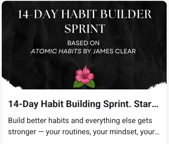 14 Day Habit Builder Sprint Round 2. All are invited! Monday May 11 START!