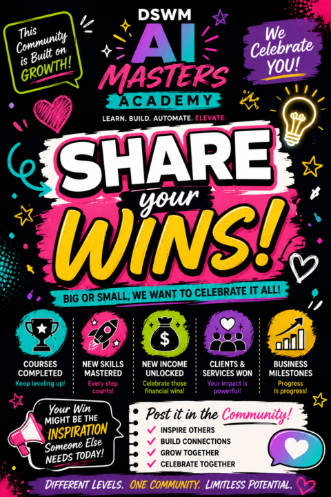Share your wins! Let’s Celebrate together 🎉🥂🎊