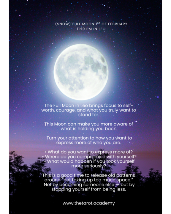 Full moon in Leo 02/01 11:10 pm