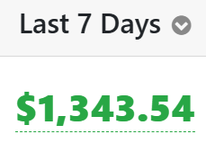 Crossed $1,300+ in the Last 7 Days