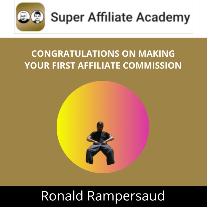 Help Me Congratulate Ronald On Making His First Affiliate Commission