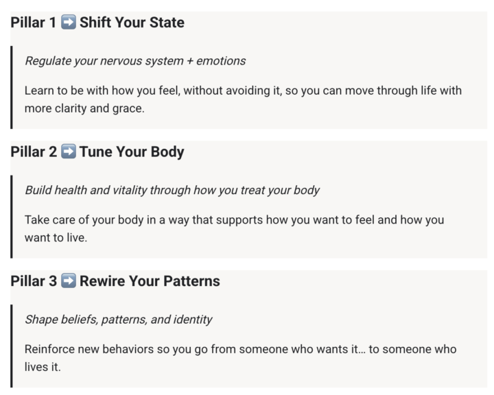 The 3 Pillars That Create Lasting Change