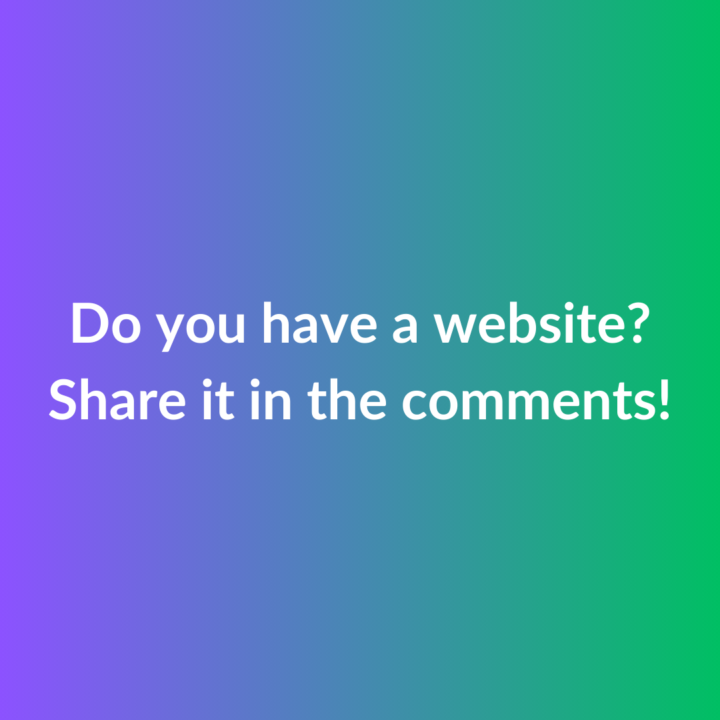 Share your website!