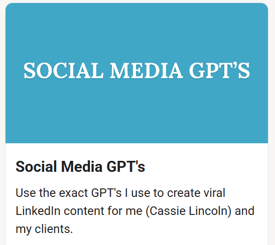 New Resource: Social Media GPT's