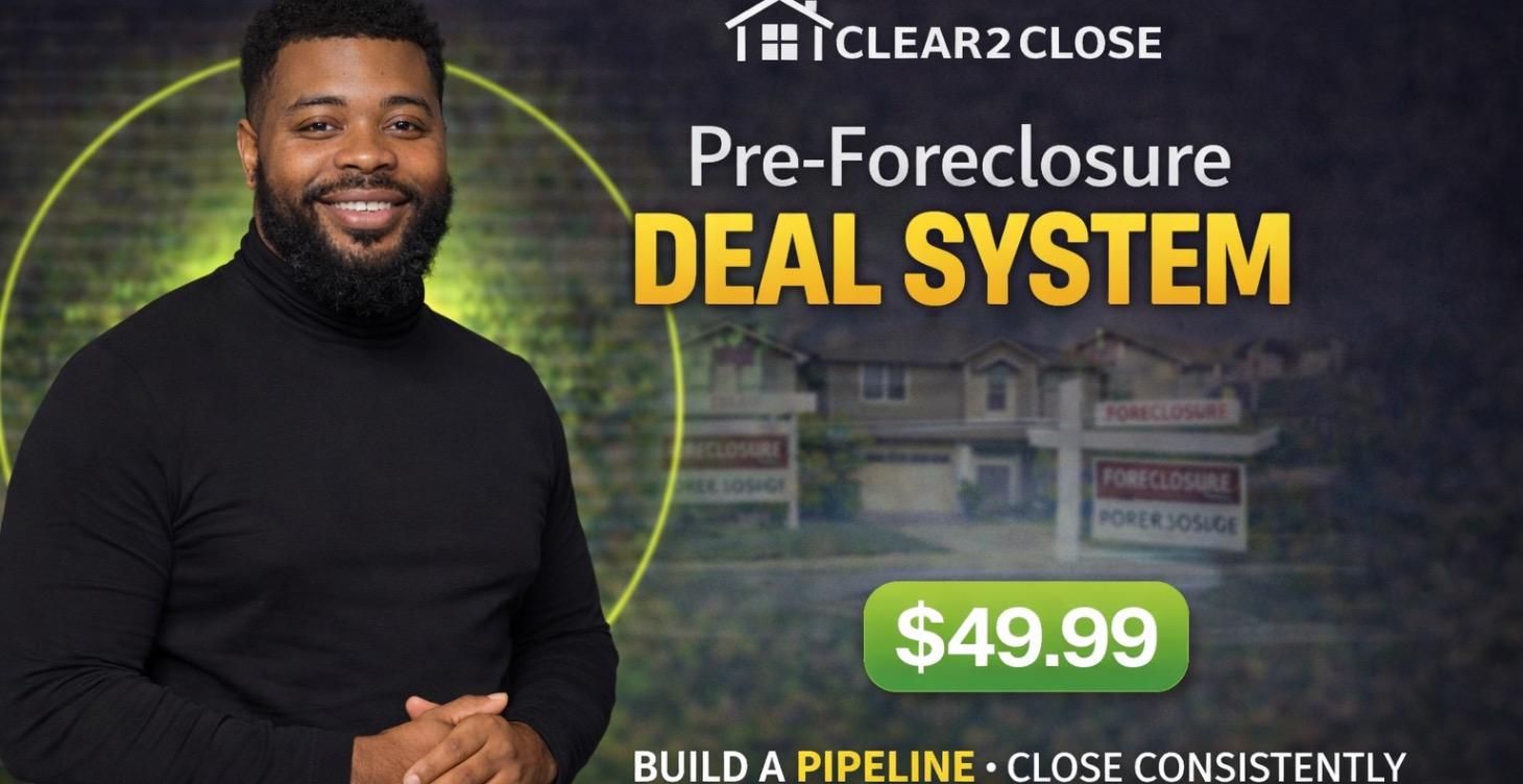 Pre-Foreclosure Deal System (Close More Deals)