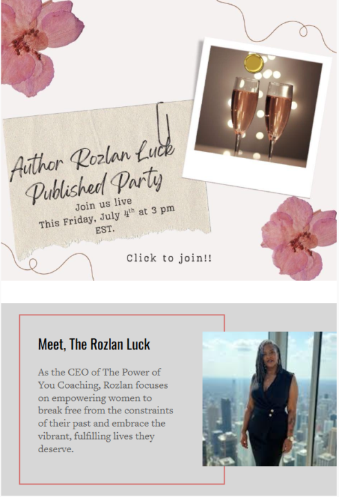 TOAST TO AUTHOR ROZLAN LUCK🥂
