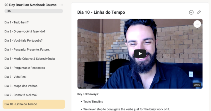 🇧🇷 Day 10/20: Brazilian Portuguese Notebook-Only Course 