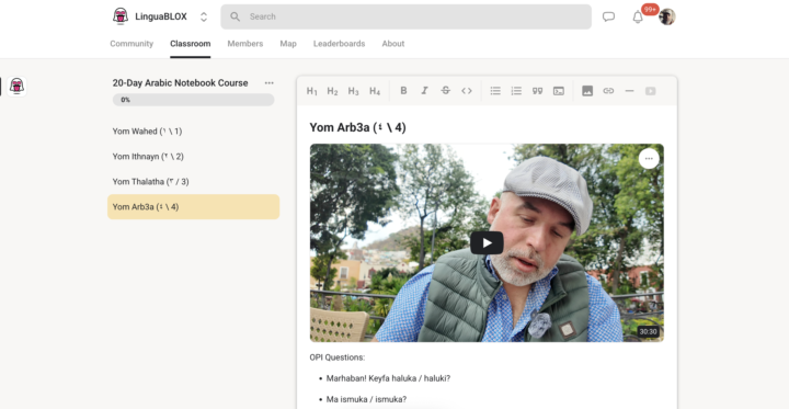 Arabic Notebook Day 4