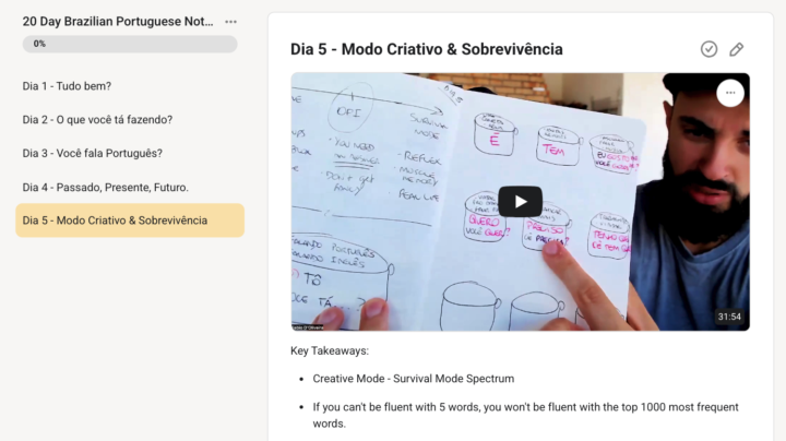 🇧🇷 Day 5/20: Portuguese Challenge (Notebook Course)