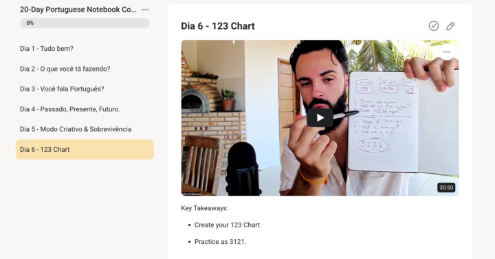 🇧🇷 Day 6/20: Learn Portuguese Challenge (Notebook Course)