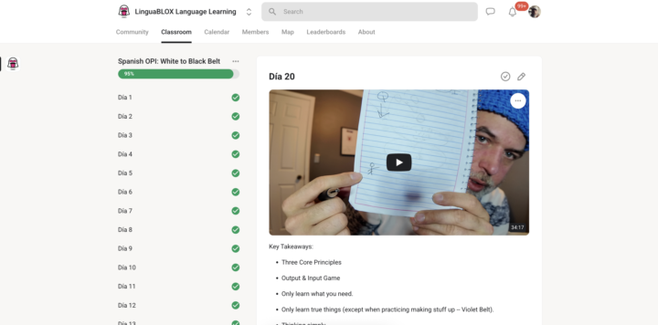 Spanish OPI White to Black Belt: Día 20