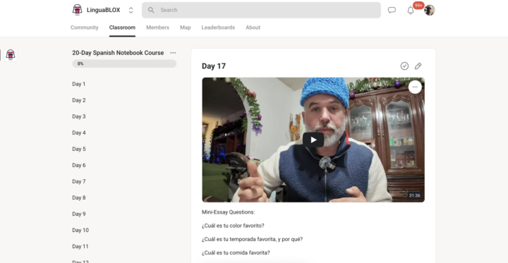 Spanish Notebook Course: Day 17