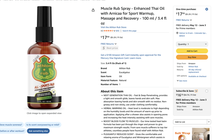 Great for soothing muscle and joints! Self care is a requisite!