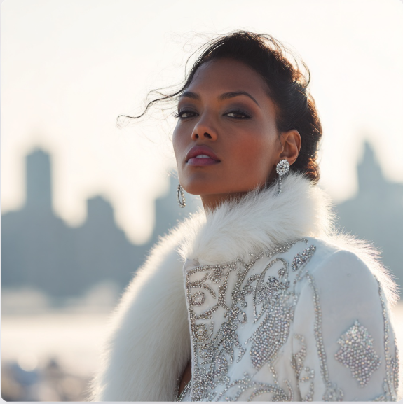 Luxury Snowfall and Holiday Office Glam