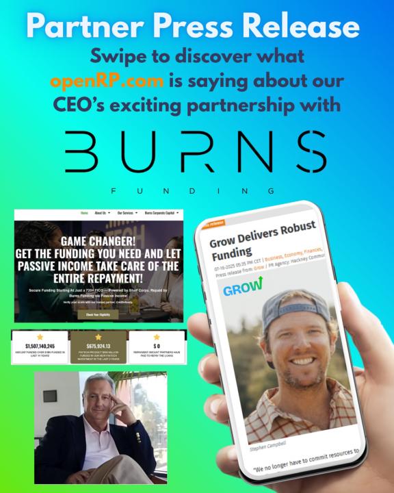 Game-Changing Partnership Alert 🚀 — Grow x Burns Funding!