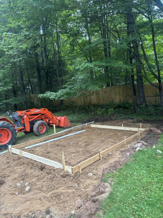 Sauna build has begun!
