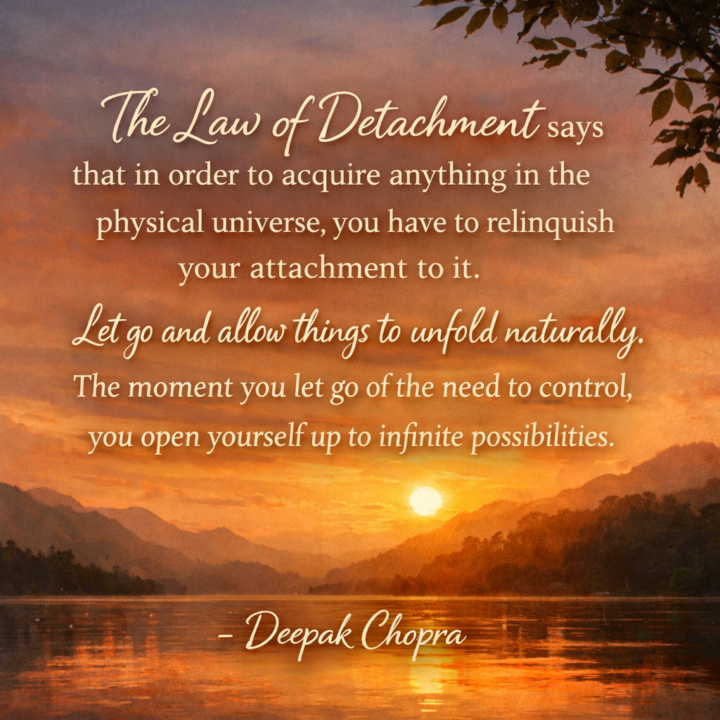 Day thirteen- The law of Detachment