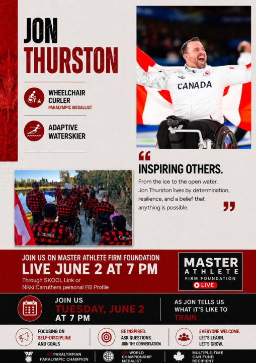 MASTER ATHLETE LIVE on TUESDAY 7pm