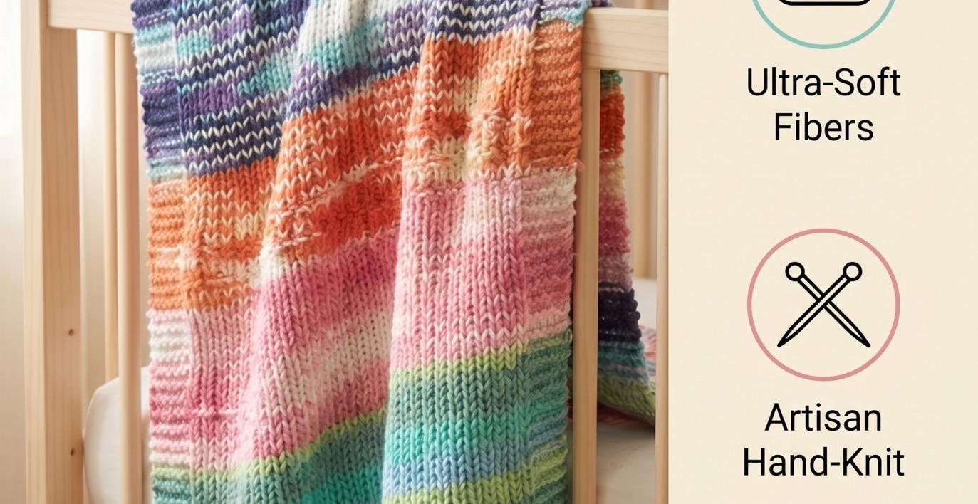 Moss stitch baby blanket