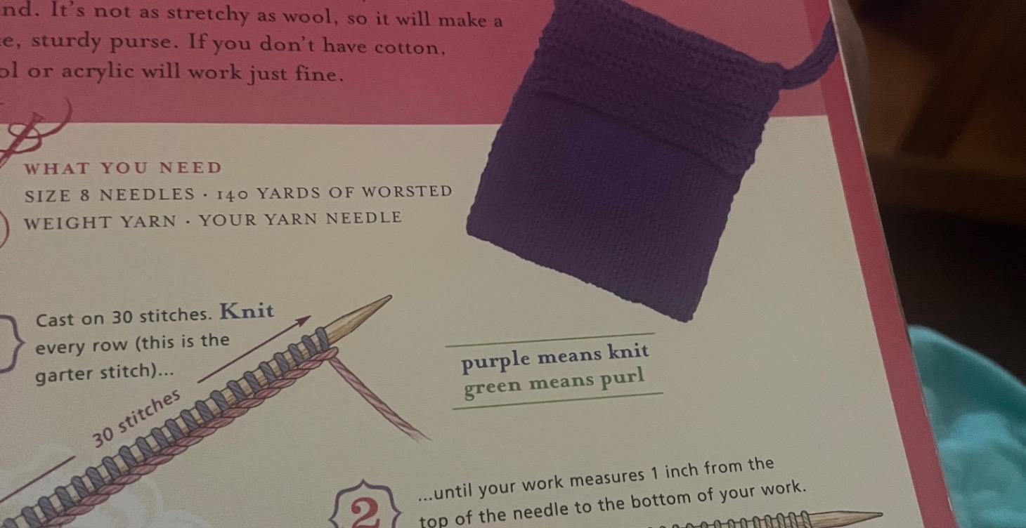 Knitted purse