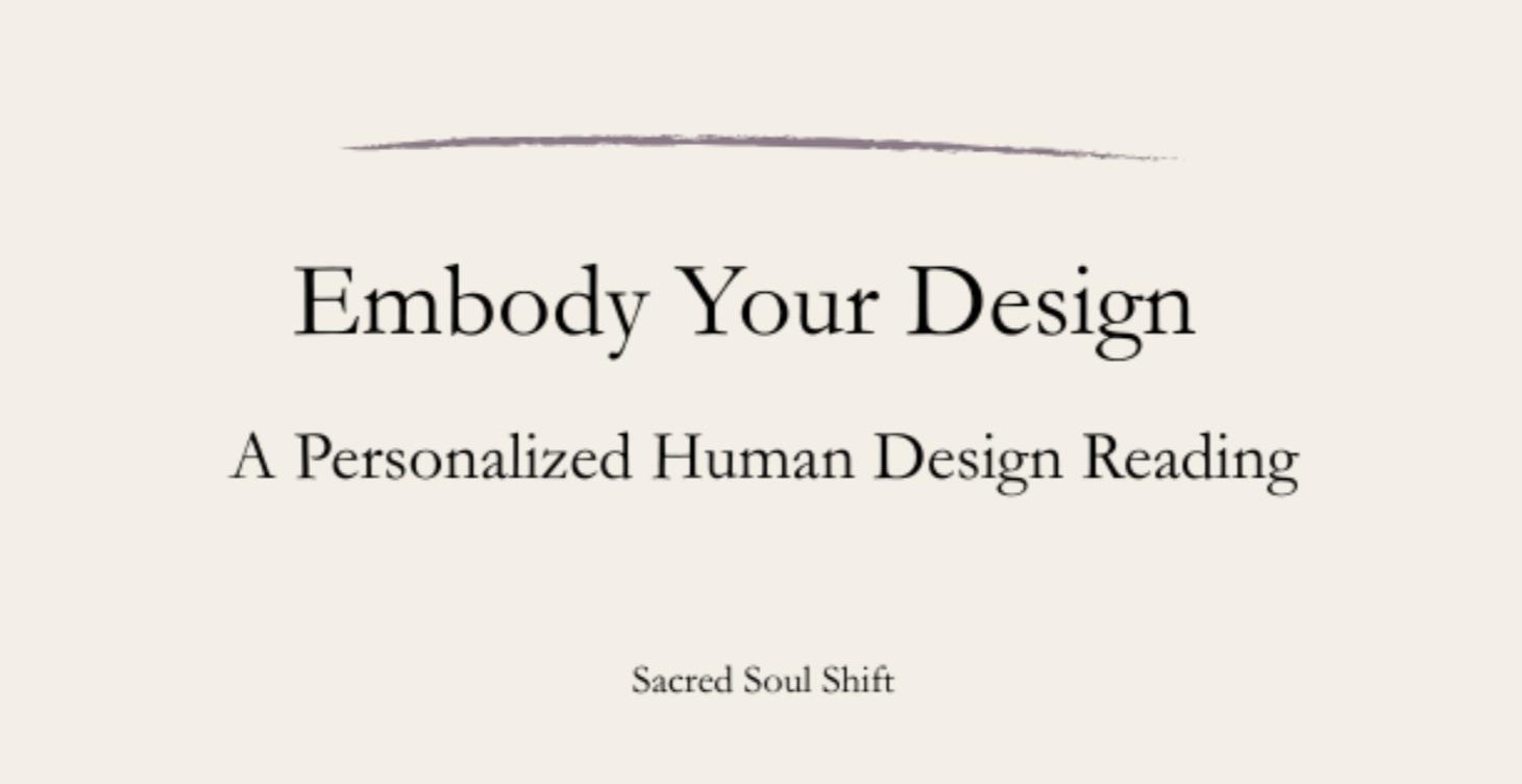 Embody Your Design A Personalized Reading