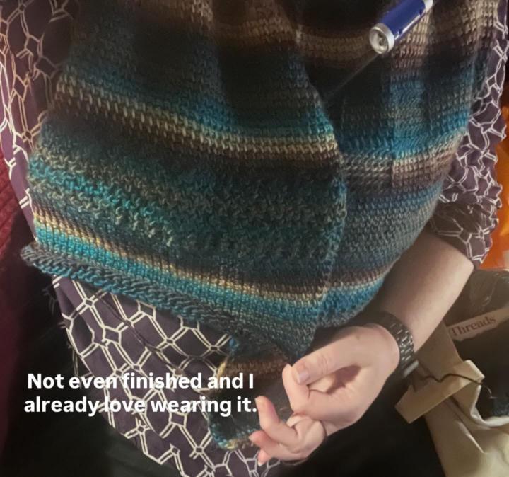 Not even done and I am ready to wear it...